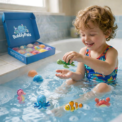 12-Piece Ocean Bath Bomb Gift Set with Surprise Toys Inside